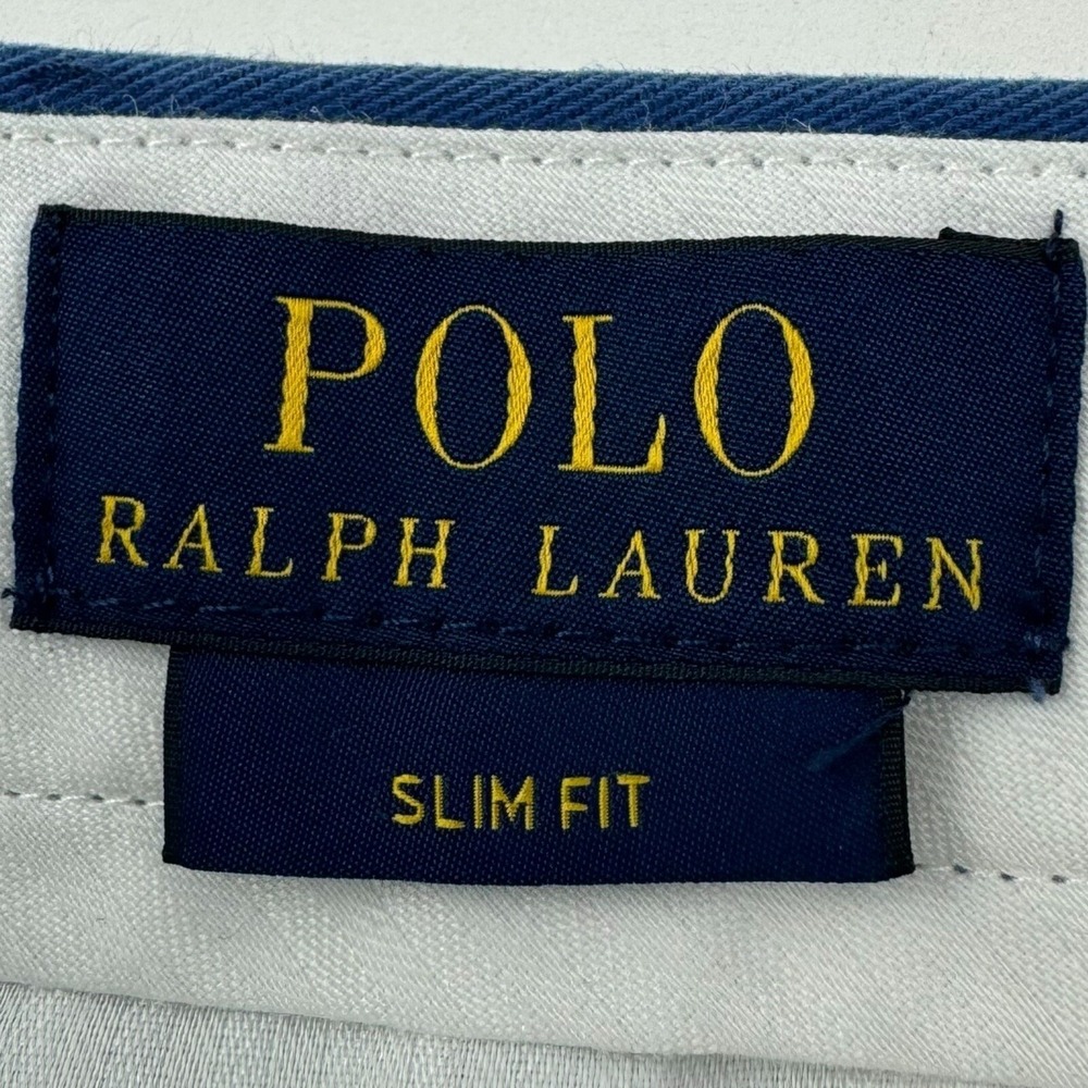Polo Ralph Lauren Vibrant Blue Slim Fit Cotton Chino Pants Mens Size 32X32 - Picture 3 of 7